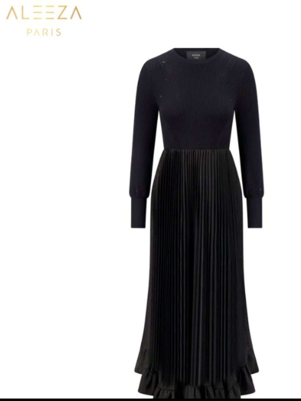 Aleeza Paris Ruffled Pleated Dress